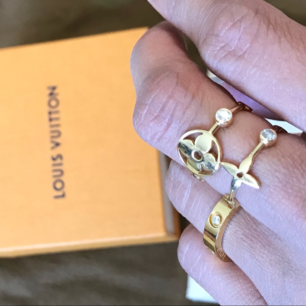 💯 Authentic Louis Vuitton 18k gold diamond rings - Picture 5 of 8